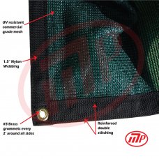  8 x 18  - Premium 90% Shade Cloth, Shade Sail, Sun Shade (Green Color)
