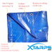Xtarps -  6 x 10 - Blue Color Heavy Duty Waterproof Vinyl Tarp For Equipment Cover, Hay Cover, Ground Cover, Corrosion Controll, Roof, Sports Field, Shelter, Kennel, etc.