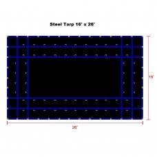 16 x 26- Heavy Duty (18oz)  Truck Tarp, Steel Tarp 