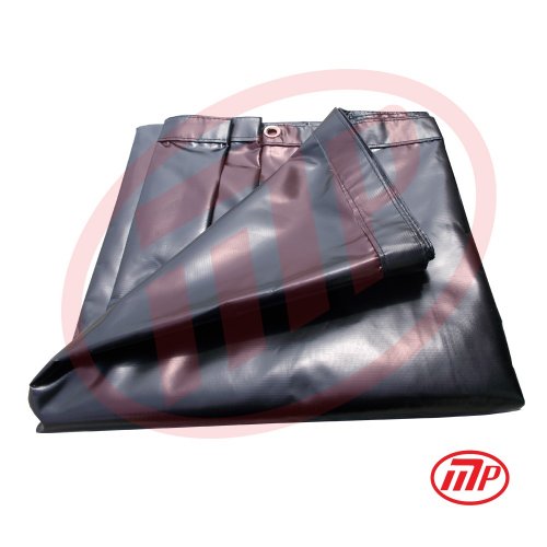 Xtarps -  6 x 8 - Black Color Heavy Duty Waterproof Vinyl Tarp For Equipment Cover, Hay Cover, Ground Cover, Corrosion Controll, Roof, Sports Field, Shelter, Kennel, etc.